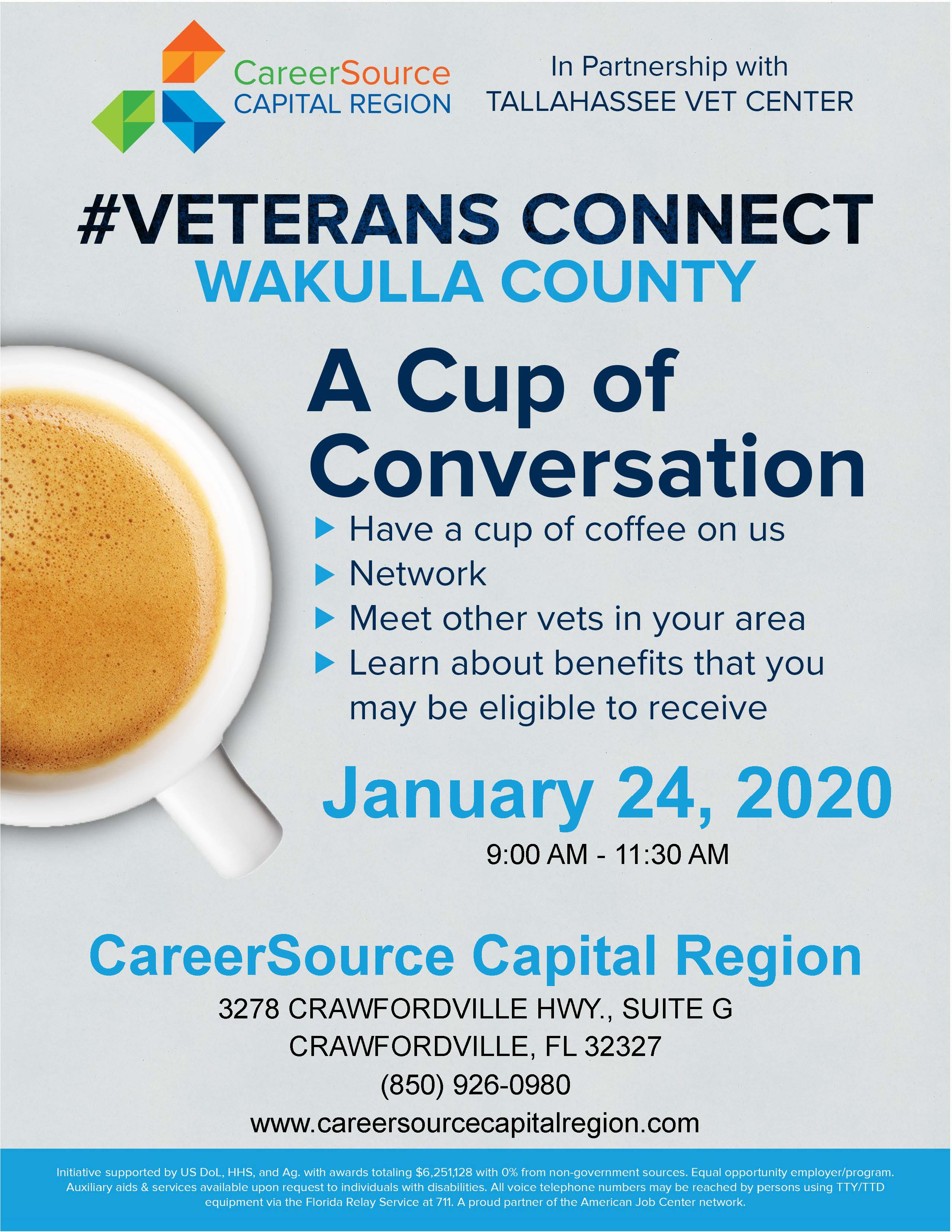 Wakulla Veterans Connect Cup of Conversation Jan 24 2020